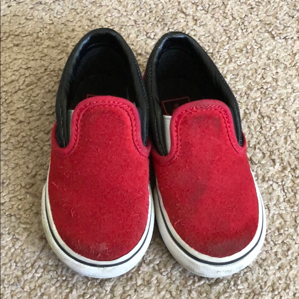 Vans toddler size 6.5 red/black.